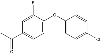 1-[4-(4-chlorophenoxy)-3-fluorophenyl]ethan-1-one Struktur