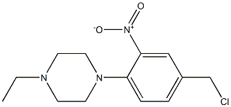 1-[4-(chloromethyl)-2-nitrophenyl]-4-ethylpiperazine Struktur