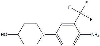 1-[4-amino-3-(trifluoromethyl)phenyl]piperidin-4-ol Struktur