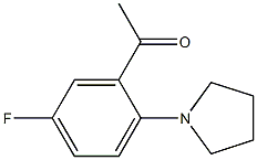 1-[5-fluoro-2-(pyrrolidin-1-yl)phenyl]ethan-1-one Struktur