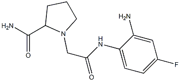 1-{[(2-amino-4-fluorophenyl)carbamoyl]methyl}pyrrolidine-2-carboxamide Struktur