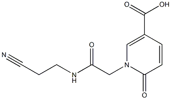 1-{[(2-cyanoethyl)carbamoyl]methyl}-6-oxo-1,6-dihydropyridine-3-carboxylic acid Struktur