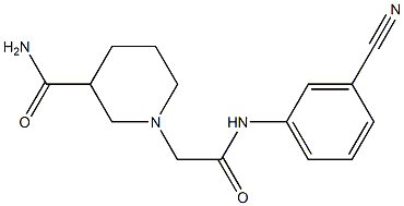 1-{[(3-cyanophenyl)carbamoyl]methyl}piperidine-3-carboxamide Struktur