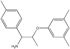 1-{[1-amino-1-(4-methylphenyl)propan-2-yl]oxy}-3,5-dimethylbenzene Struktur