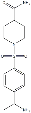 1-{[4-(1-aminoethyl)benzene]sulfonyl}piperidine-4-carboxamide Struktur