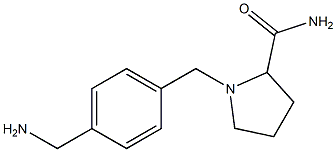 1-{[4-(aminomethyl)phenyl]methyl}pyrrolidine-2-carboxamide Struktur