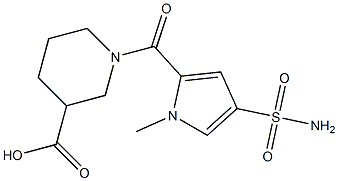 1-{[4-(aminosulfonyl)-1-methyl-1H-pyrrol-2-yl]carbonyl}piperidine-3-carboxylic acid Struktur