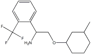 1-{1-amino-2-[(3-methylcyclohexyl)oxy]ethyl}-2-(trifluoromethyl)benzene Struktur