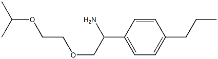 1-{1-amino-2-[2-(propan-2-yloxy)ethoxy]ethyl}-4-propylbenzene Struktur