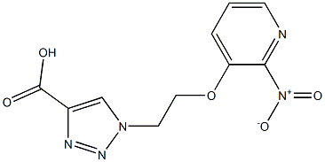 1-{2-[(2-nitropyridin-3-yl)oxy]ethyl}-1H-1,2,3-triazole-4-carboxylic acid Struktur