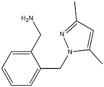 1-{2-[(3,5-dimethyl-1H-pyrazol-1-yl)methyl]phenyl}methanamine Struktur