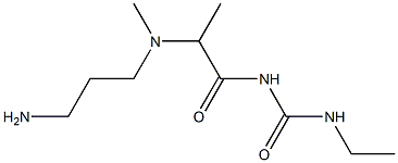 1-{2-[(3-aminopropyl)(methyl)amino]propanoyl}-3-ethylurea Struktur