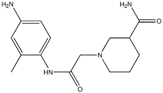 1-{2-[(4-amino-2-methylphenyl)amino]-2-oxoethyl}piperidine-3-carboxamide Struktur