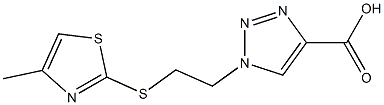 1-{2-[(4-methyl-1,3-thiazol-2-yl)sulfanyl]ethyl}-1H-1,2,3-triazole-4-carboxylic acid Struktur