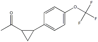 1-{2-[4-(trifluoromethoxy)phenyl]cyclopropyl}ethan-1-one Struktur