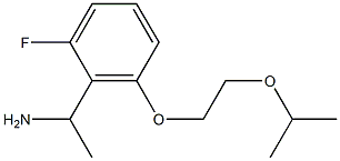 1-{2-fluoro-6-[2-(propan-2-yloxy)ethoxy]phenyl}ethan-1-amine Struktur