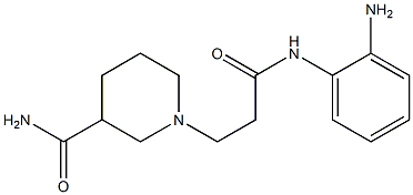 1-{3-[(2-aminophenyl)amino]-3-oxopropyl}piperidine-3-carboxamide Struktur