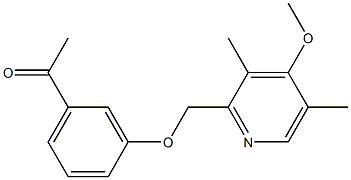 1-{3-[(4-methoxy-3,5-dimethylpyridin-2-yl)methoxy]phenyl}ethan-1-one Struktur