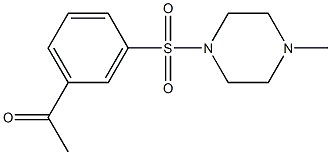 1-{3-[(4-methylpiperazine-1-)sulfonyl]phenyl}ethan-1-one Struktur