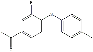 1-{3-fluoro-4-[(4-methylphenyl)sulfanyl]phenyl}ethan-1-one Struktur