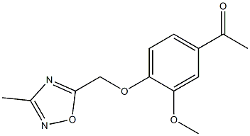 1-{3-methoxy-4-[(3-methyl-1,2,4-oxadiazol-5-yl)methoxy]phenyl}ethan-1-one Struktur