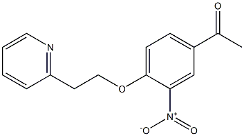 1-{3-nitro-4-[2-(pyridin-2-yl)ethoxy]phenyl}ethan-1-one Struktur