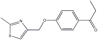 1-{4-[(2-methyl-1,3-thiazol-4-yl)methoxy]phenyl}propan-1-one Struktur