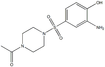 1-{4-[(3-amino-4-hydroxybenzene)sulfonyl]piperazin-1-yl}ethan-1-one Struktur