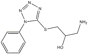 1-amino-3-[(1-phenyl-1H-1,2,3,4-tetrazol-5-yl)sulfanyl]propan-2-ol Struktur