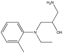 1-amino-3-[ethyl(2-methylphenyl)amino]propan-2-ol Struktur