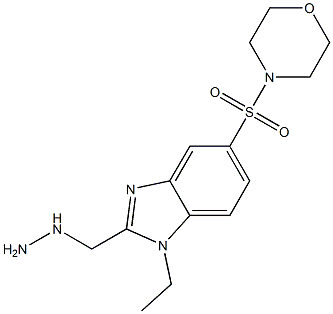 1-ethyl-2-(hydrazinomethyl)-5-(morpholin-4-ylsulfonyl)-1H-benzimidazole Struktur