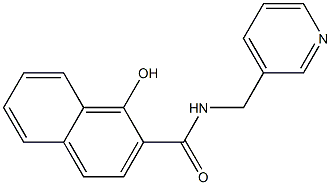 1-hydroxy-N-(pyridin-3-ylmethyl)naphthalene-2-carboxamide Struktur