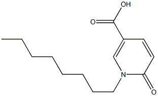 1-octyl-6-oxo-1,6-dihydropyridine-3-carboxylic acid Struktur