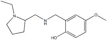 2-({[(1-ethylpyrrolidin-2-yl)methyl]amino}methyl)-4-methoxyphenol Struktur