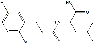 2-({[(2-bromo-5-fluorophenyl)methyl]carbamoyl}amino)-4-methylpentanoic acid Struktur