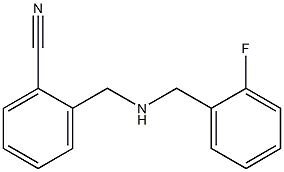 2-({[(2-fluorophenyl)methyl]amino}methyl)benzonitrile Struktur