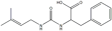 2-({[(3-methylbut-2-enyl)amino]carbonyl}amino)-3-phenylpropanoic acid Structure