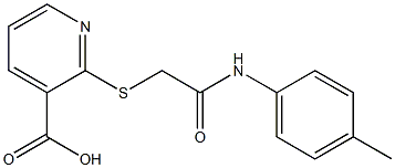 2-({[(4-methylphenyl)carbamoyl]methyl}sulfanyl)pyridine-3-carboxylic acid Struktur