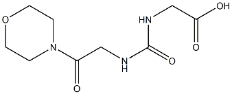 2-({[2-(morpholin-4-yl)-2-oxoethyl]carbamoyl}amino)acetic acid Struktur