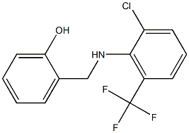 2-({[2-chloro-6-(trifluoromethyl)phenyl]amino}methyl)phenol Struktur