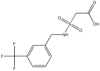 2-({[3-(trifluoromethyl)phenyl]methyl}sulfamoyl)acetic acid Struktur