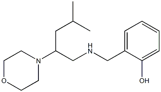 2-({[4-methyl-2-(morpholin-4-yl)pentyl]amino}methyl)phenol Struktur