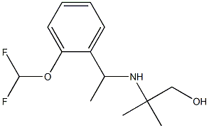 2-({1-[2-(difluoromethoxy)phenyl]ethyl}amino)-2-methylpropan-1-ol Struktur