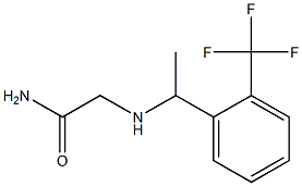 2-({1-[2-(trifluoromethyl)phenyl]ethyl}amino)acetamide Struktur