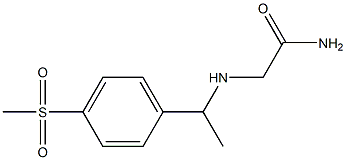 2-({1-[4-(methylsulfonyl)phenyl]ethyl}amino)acetamide Struktur