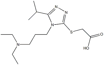 2-({4-[3-(diethylamino)propyl]-5-(propan-2-yl)-4H-1,2,4-triazol-3-yl}sulfanyl)acetic acid Struktur