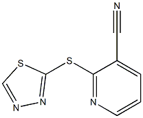 2-(1,3,4-thiadiazol-2-ylsulfanyl)pyridine-3-carbonitrile Struktur