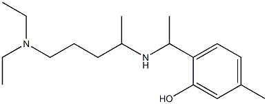 2-(1-{[5-(diethylamino)pentan-2-yl]amino}ethyl)-5-methylphenol Struktur