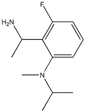 2-(1-aminoethyl)-3-fluoro-N-methyl-N-(propan-2-yl)aniline Struktur