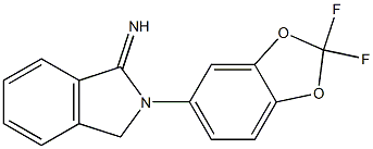 2-(2,2-difluoro-2H-1,3-benzodioxol-5-yl)-2,3-dihydro-1H-isoindol-1-imine Struktur